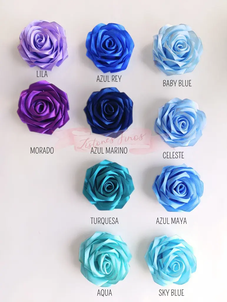 Listones Finos - Rosas Azul/Morado