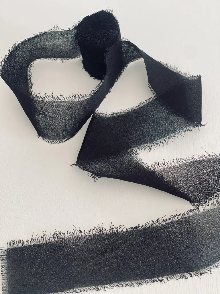 Chiffon Deshilachado - Negro 