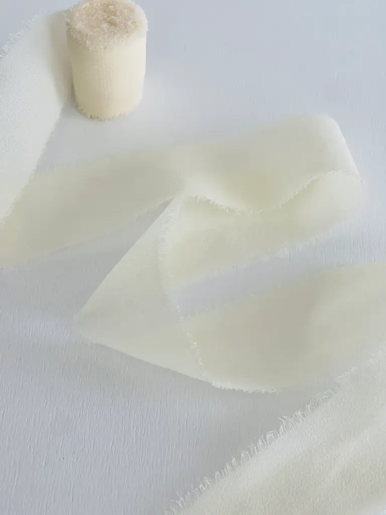 Chiffon Deshilachado - Ivory