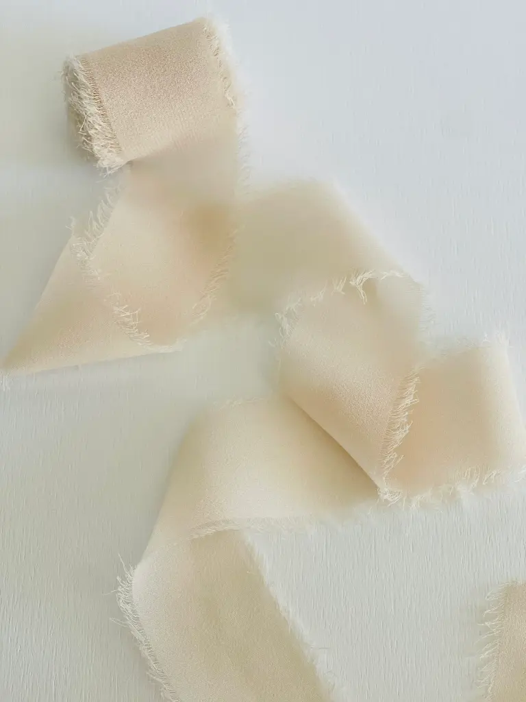 Chiffon Deshilachado - Beige