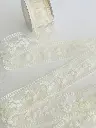 Encaje Hollow - Flores Ivory