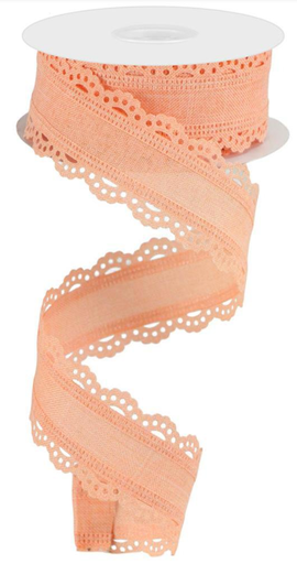 [RGC1302ET] Encaje Scalloped - Coral