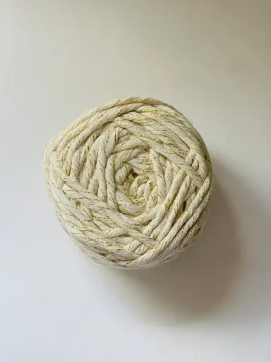 [macrame crudo natural] Macrame hilo Lurex - Crudo Natural