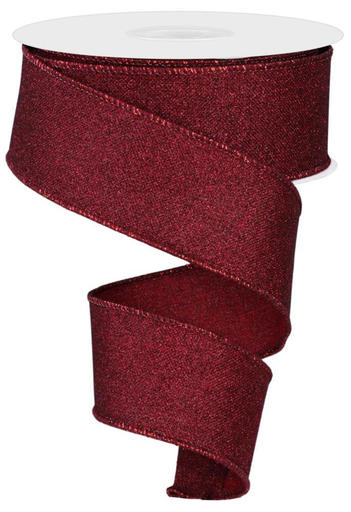 [liston-navide-o-burgundy-glitter-liston-rojo-navidad-regalo-christmas-ribbons-wired-alambre-alambrado-escarchado-navideno-vino-listones-mayoreo] Liston Navide O Burgundy Glitter Liston Rojo Navidad Regalo Christmas Ribbons Wired Alambre Alambrado Escarchado Navideno Vino Listones Mayoreo - (1.5" x 10 yardas)