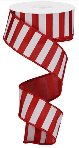 [liston-navideno-rojo-con-rayas-horizontales-lineas-rayas-listones-navidad-alambre-orilla-christmas-ribbons] Liston Navideno Rojo Con Rayas Horizontales Lineas Rayas Listones Navidad Alambre Orilla Christmas Ribbons - (1.5" x 10 yardas)