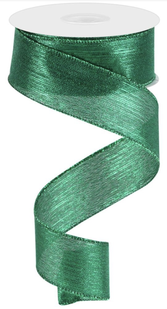 Listón Navideño - Verde Metálico Chico