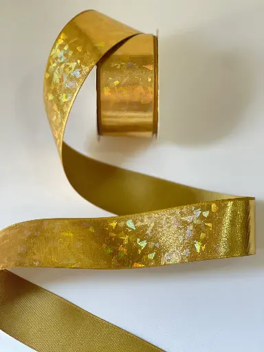 [1242] Popotillo estampado - Holo Dorado