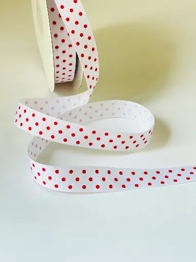 [1237] Popotillo Estampado - Polka Dots Rojo