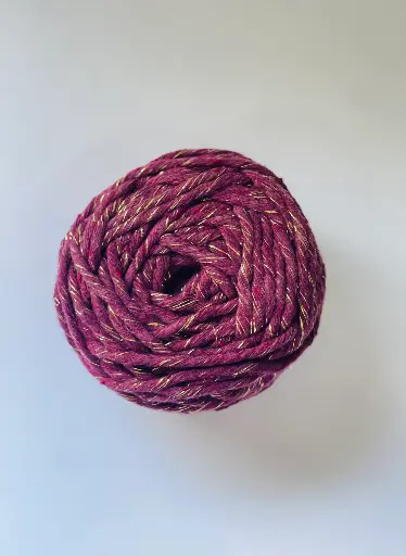 [Macrame Vino] Macrame hilo Lurex - Vino