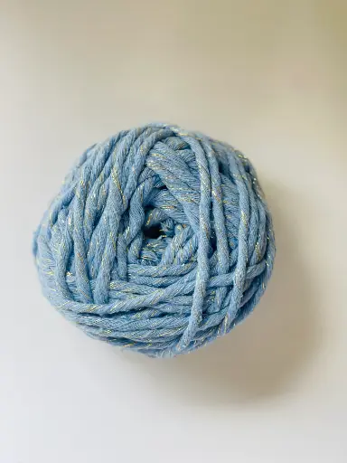 [Macrame Capri Blue] Macrame hilo Lurex - Capri Blue