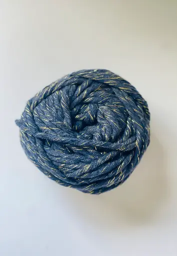 [Macrame Azul Marino] Macrame hilo Lurex - Azul Marino