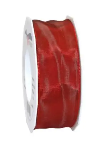 [4644] Silk Ribbon - Cinnebar Red